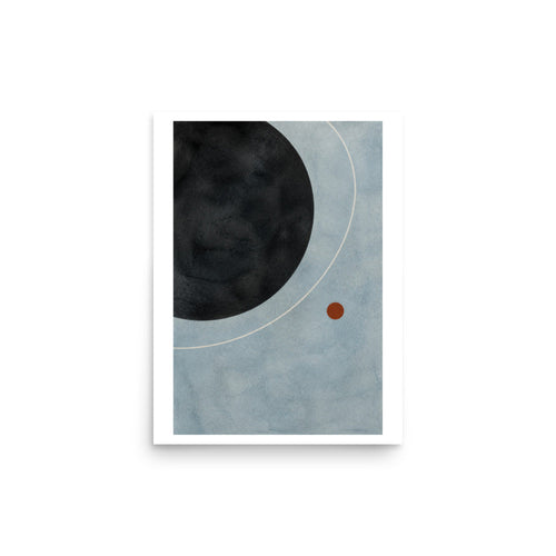 Mockup de Eclipse Field impresa en papel mate, tamaño 12 × 16 in