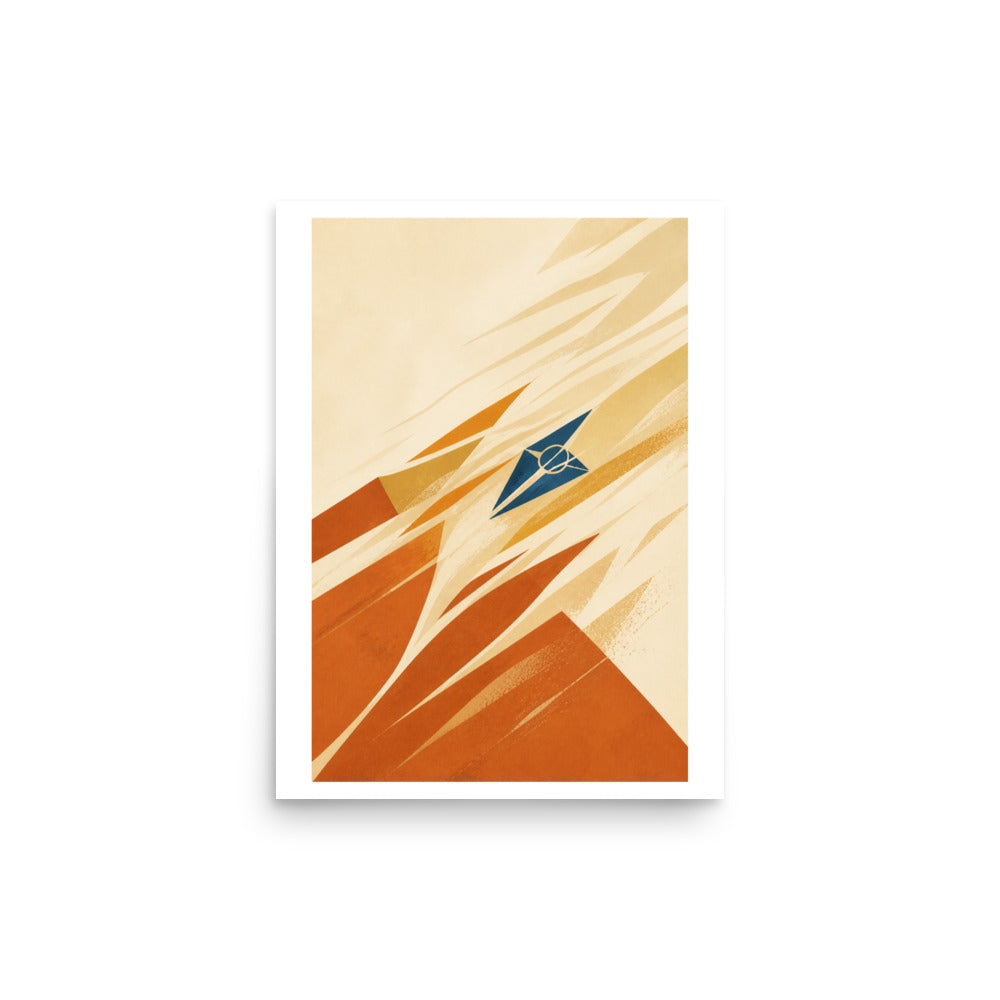 Mockup de Wind Map impresa en papel mate, tamaño 12 × 16 in