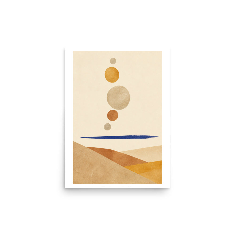 Mockup de Floating Stones impresa en papel mate, tamaño 12 × 16 in