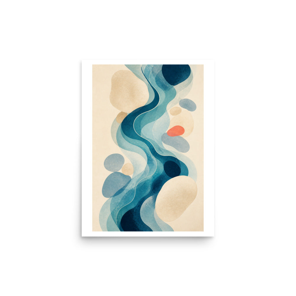 Mockup de Mineral Current impresa en papel mate, tamaño 12 × 16 in
