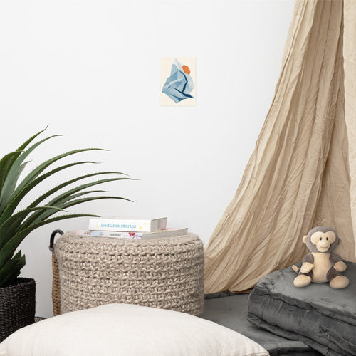 Mockup de Glacier Fold impresa en papel mate, tamaño 5 × 7 in